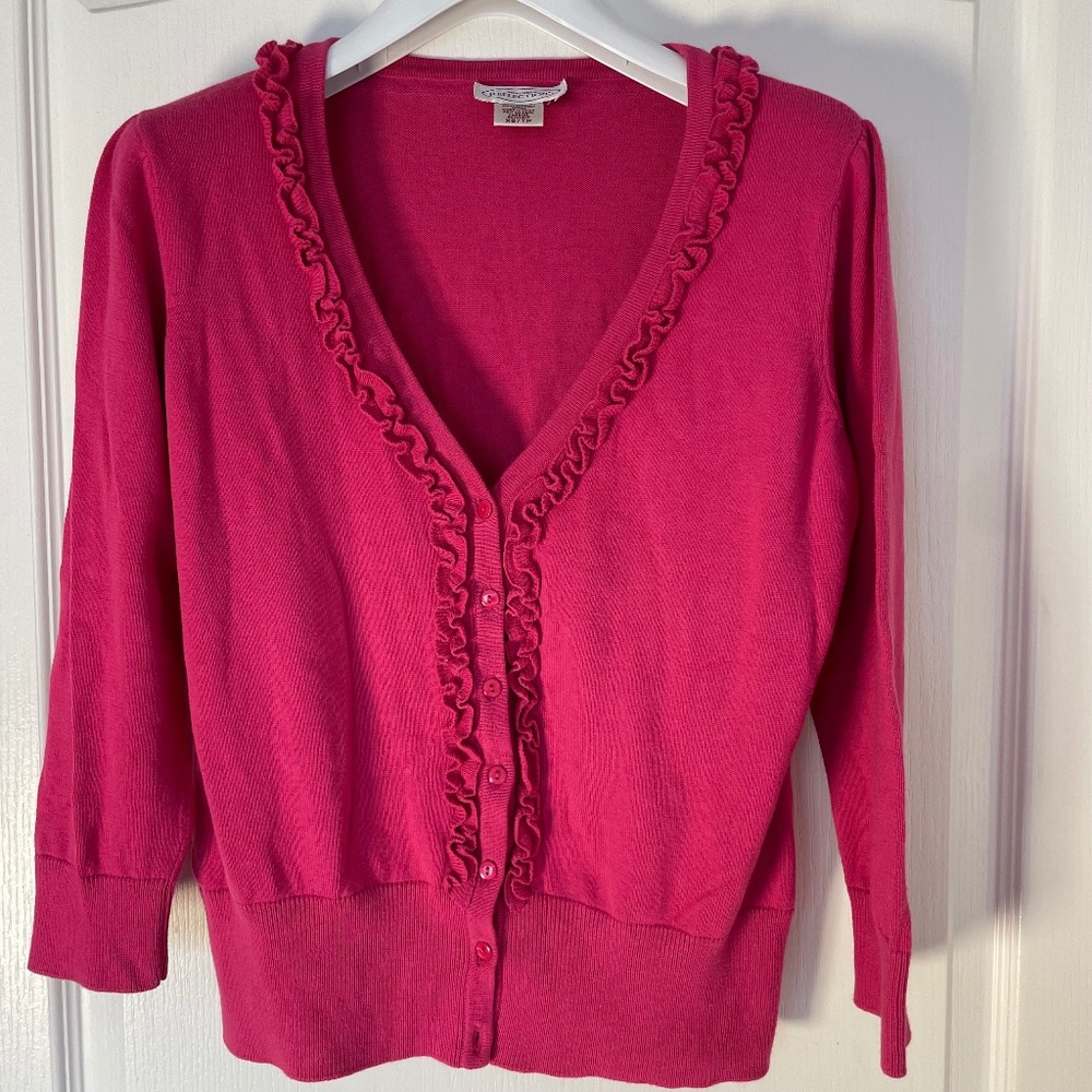 90's Northern Reflections Ruffle Cardigan